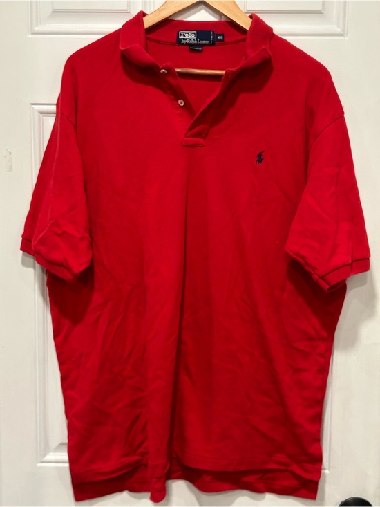 Polo Ralph Lauren Other - Polo Ralph Lauren Mens Designer Red 100% Cotton Short Sleeve Polo Shirt Sz XL